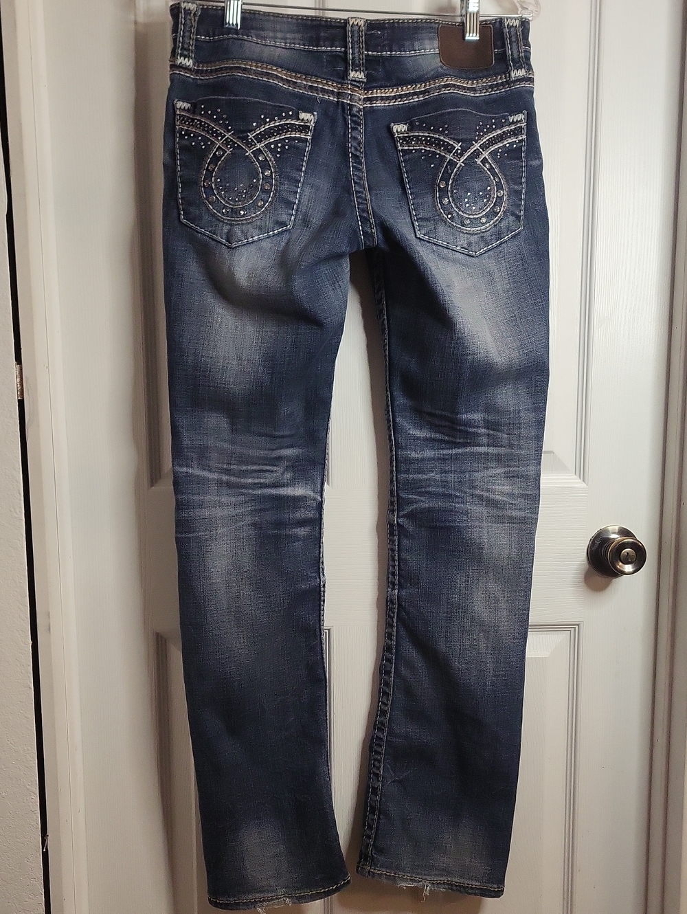Big Star Blue Bootcut Jeans with Embellished Back Pockets